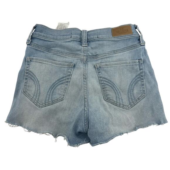 Hollister Soft Stretch High Rise Short 3" Size 1/25 Distressed Light Blue Beachy - Picture 2 of 5